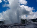 Steaming Geysir eruption into the air Royalty Free Stock Photo