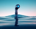 Periscope above the water Royalty Free Stock Photo