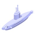 Periscope submarine icon, isometric style Royalty Free Stock Photo