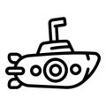 Periscope submarine icon, outline style