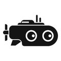 Periscope submarine icon simple vector. Underwater boat