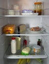 Perishable products were placed in the refrigerator