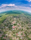 Perisoru symmetrical village in Calarasi County, Romania Royalty Free Stock Photo