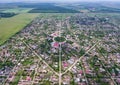 Perisoru village in Calarasi County, Romania from above Royalty Free Stock Photo