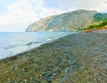 Perissa Beach, Santorini, Greece Royalty Free Stock Photo