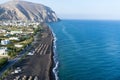 Perissa beach in Santorini