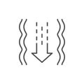 Peristalsis process line outline icon