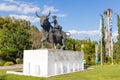 PERISTERI, GREECE - MAY 2: Statue of the abduction of Europa on May 2, 2019 in Peristeri, Athens, Greece. Royalty Free Stock Photo