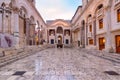 Peristyle in Diocletian Palace, Split, Croatia Royalty Free Stock Photo