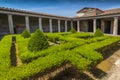 The peristyle garden of the Casa del Menandro House of Menander a house in Pompeii, Italy Royalty Free Stock Photo