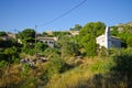 Perithia - abandoned oldest village on Corfu, Greece Royalty Free Stock Photo