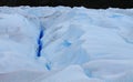 Inner Perito Moreno Cracks, Drains, Small Lagoons and Fragmented Ice Blocks Called Seracs, Calafate Santa Cruz Royalty Free Stock Photo