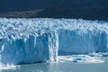 Perito Moreno glacier, blue ice burg glacier melting down to the aqua blue lake in Los Glaciares National Park, Santa Cruz, Royalty Free Stock Photo