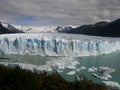 The Perito Moreno Glacier Calving into Lake (Lago) Argentino near El Calafate, Patagonia, Argentina. Royalty Free Stock Photo