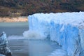 Perito Moreno Glacier calving in to Lake Argentino, Los Glaciares National Park, Santa Cruz Province, Patagonia, Argentina Royalty Free Stock Photo