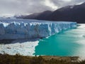 The Perito Moreno Glacier panoramic view. It is is a glacier located in the Los Glaciares National Park in Patagonia, Argentina Royalty Free Stock Photo