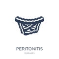 Peritonitis icon. Trendy flat vector Peritonitis icon on white b