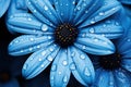 Periwinkle Blue daisy blossom. Generate Ai