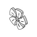 periwinkle flower spring isometric icon vector illustration