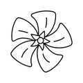 periwinkle flower spring line icon vector illustration
