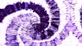 Periwinkle Spiral Tie Dye Shibori. Amethyst Swirl Watercolor Painting. Purple Aquarelle Texture. Violet Batik Brush Banner. Lavend Royalty Free Stock Photo