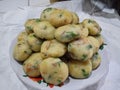 Perkedel before frying, Indonesian food made from potatoes