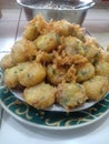 Perkedel, Indonesian fried mashed potato minced beef patties