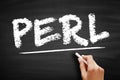 PERL - Practical Extraction and Reporting Language is a family of two high-level, general-purpose, interpreted, dynamic Royalty Free Stock Photo