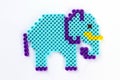 Perler bead elephant.