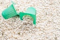 Perlite with green cup Royalty Free Stock Photo
