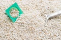 Perlite with green cup Royalty Free Stock Photo
