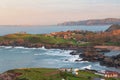 Perlora seascape with the port of Gijon in the background