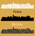 Perm, Russia city silhouette