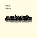 Perm, Russia city silhouette