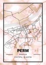 Perm - Russia Daphne Marble Map