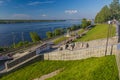 PERM, RUSSIA - JUNE 30, 2018: View of Kama river in Perm, Russ