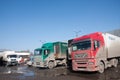 Perm, Russia - March 31.2016: Supersize cars on parking Royalty Free Stock Photo