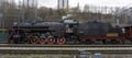 Functioning Soviet class L steam locomotive Royalty Free Stock Photo