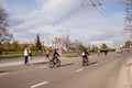 Perm, Russia - May 09.2016: People walk along the street Lenin