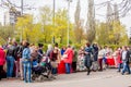 Perm, Russia - May 09.2016: Street commerce in holiday day