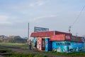 Perm, Russia - September 24.2016: Village Shop - products