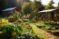 permaculture garden with diverse edible flora Royalty Free Stock Photo