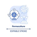 Permaculture light blue concept icon