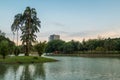 Permaisuri Lake Garden is one of the famous park in Cheras, there is a pathway for people to jogging and exercise and it just Royalty Free Stock Photo