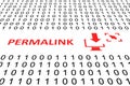 PERMALINK concept binary code 3d Royalty Free Stock Photo