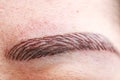 Permanent eyebrow tattoo Royalty Free Stock Photo