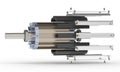 Permanent magnet rotor used for electric generators 3D rendering
