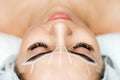 Permanent makeup on eyebrows of woman