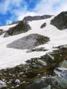 Permanent snow near the summit of Mountain Uludag.