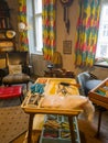 Permed in the Past: A Cluttered 1960's Copenhagen Apartment Living Room